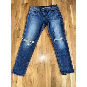 j brand Jake bohemia jeans distressed ripped blue‎  30 x 30. MSRP $235